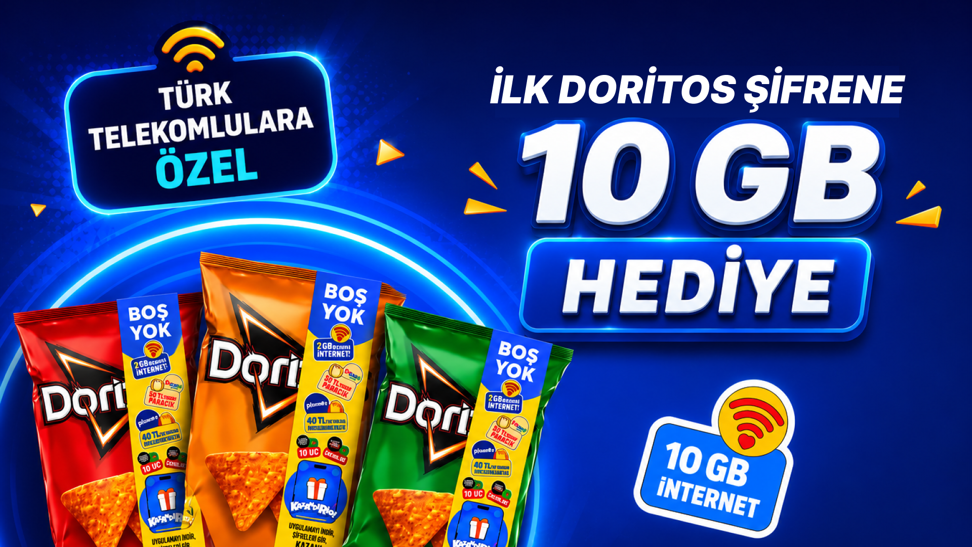 İlk Doritos Şifrene KazandıRio'dan 10 GB kazanma şansı!